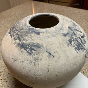 Vase Grey Large Pottery Signed Mary Witkop El Salto NM